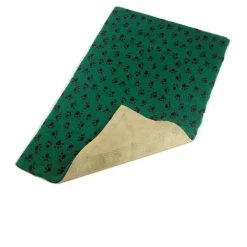 Bronte Green Paw Print Dog Bed Fleece 75X100cm