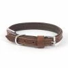 Ancol Vintage Leather Padded Collar Chestnut - 28-36cm (Size 3)