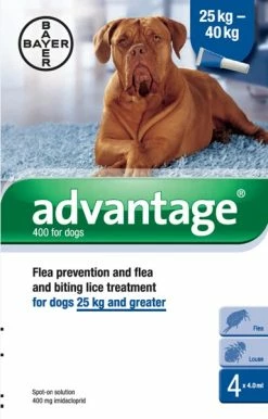 Advantage 400 Spot-On For Dogs (4 Pippets)