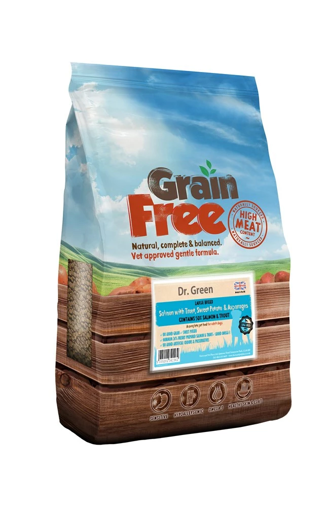 Dr. Dr Green Grain Free - Large Breed Salmon 2kg