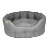 Traditional Tweed & Waterproof Bed Steel Grey - Small