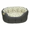 Classic Brushed Dachshund Bed Grey - Small
