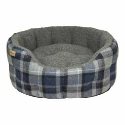 Traditional Tweed Bed Grey Check - Small