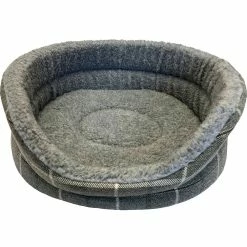 Check Oval Bed Dark Grey - Medium (28")